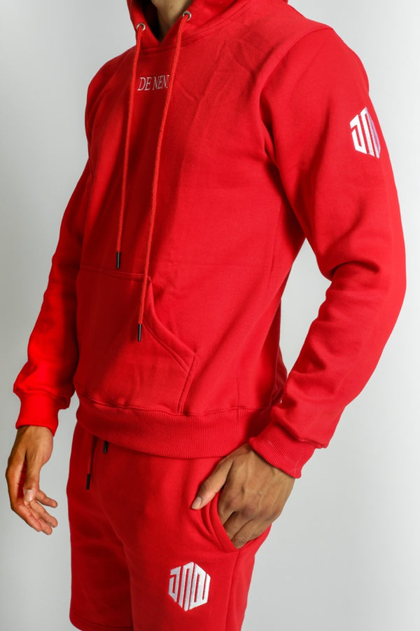 DE NENE DNE LOGO HOODIE - RED