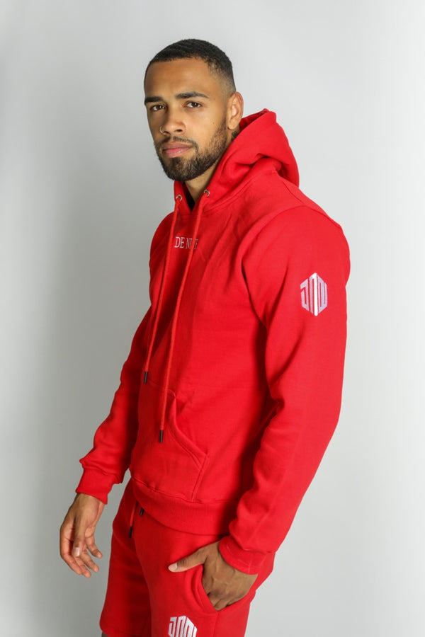 DE NENE DNE LOGO HOODIE - RED