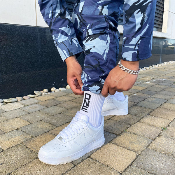 DE NENE CARGO PANTS - BLUE/CAMO